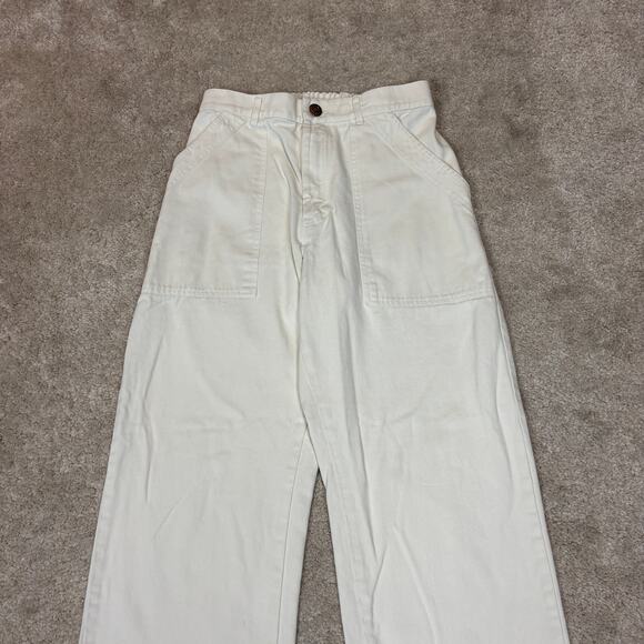 Big Bud Press Work Pants White Women's Medium Blue Label - Picture 2 of 10